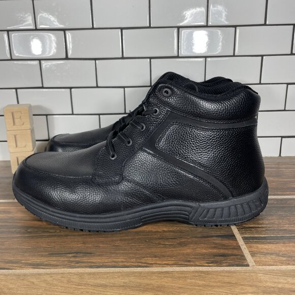 Orthofeet Highline Mens Size 14 Wide 2E Shoes Black Leather Padded Lace Up Boots main image 14